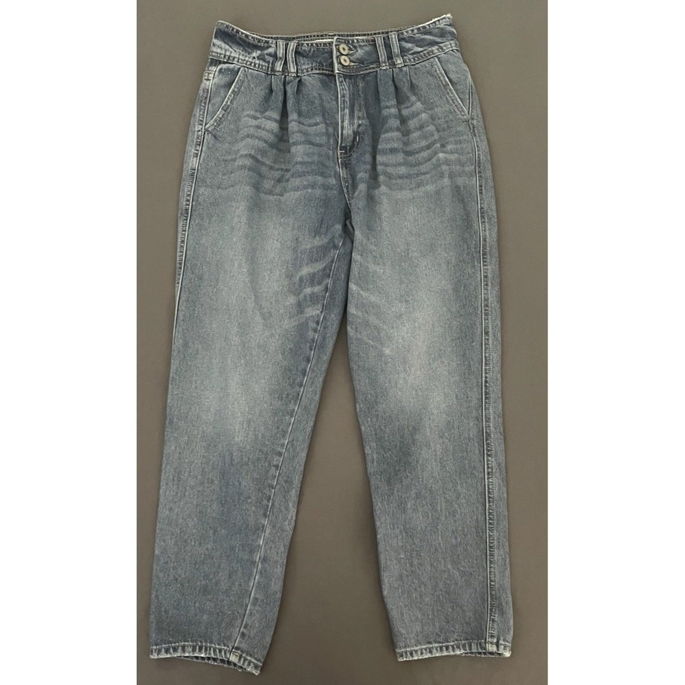 Kancan Mom Jeans Womens 9/28 Tatiana High Rise Pleated Waist-Band KC7827M
